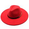 Wool 9.5Cm Big Eaves Jazz Top Hat Men'S And Women'S Peach Heart Top Chain Top Hat Felt Hat