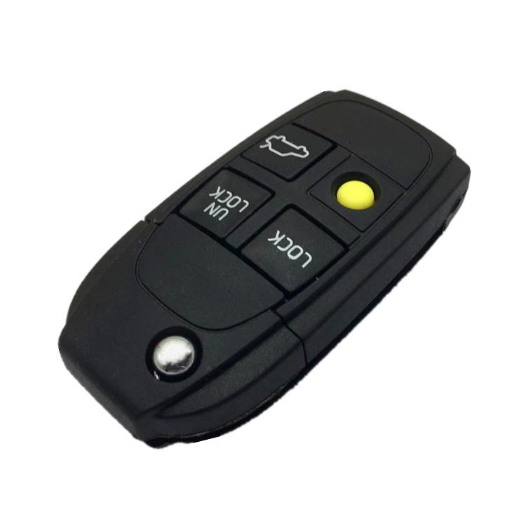 Volvo 4-Button Folding Smart Remote Key Shell