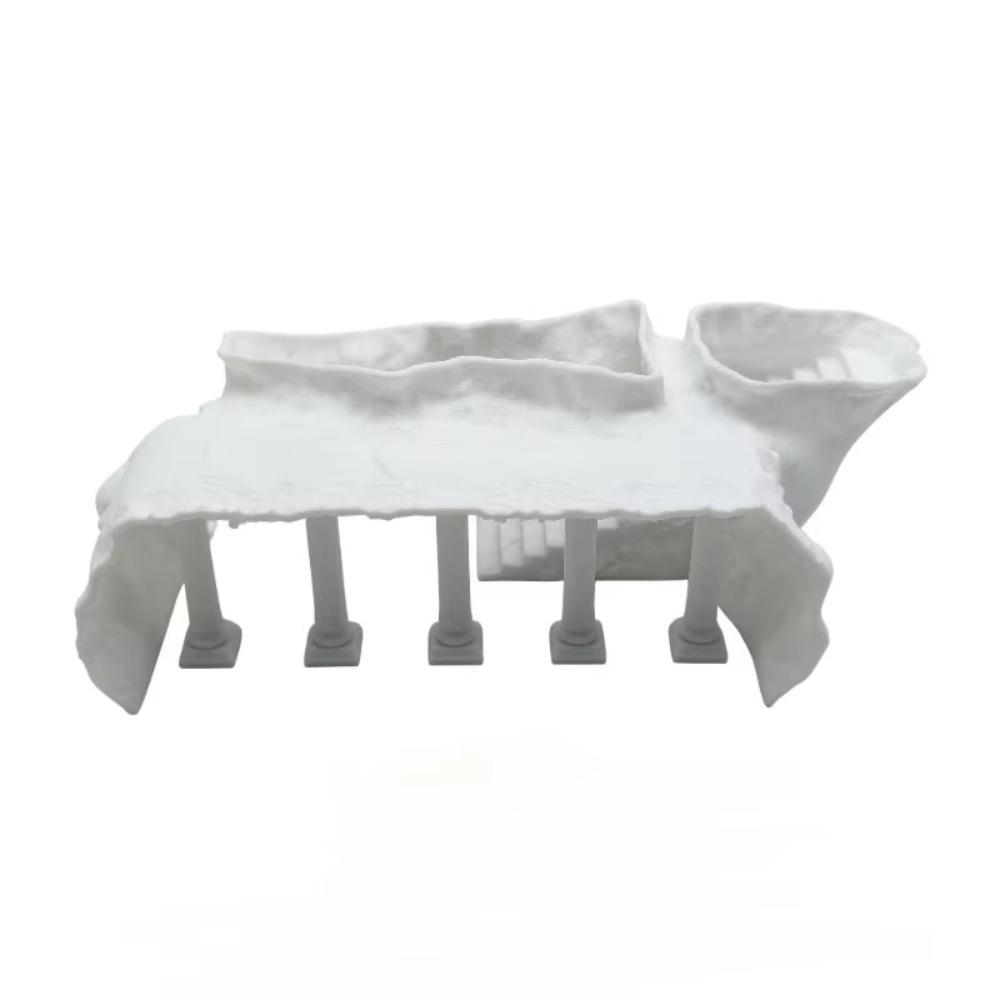 Simulated Aquarium Cave Tunnel Artificial Roman Column Shrimp Hiding House  For Home Office Desk