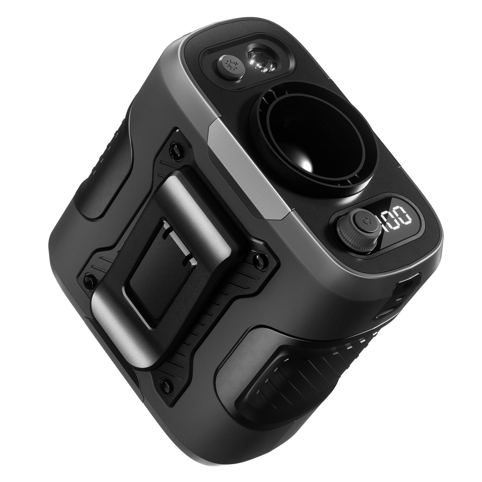 

Portable Waist Fan Strong Airflow Belt Fan With Flashlights For Outdoor Work чорний