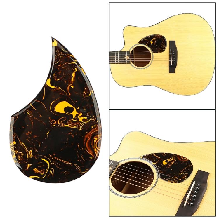 Electric Guitar Pickguard Guitar Scratch Plate Yellow Patterned Protective Guard Guitar Faceplate PVC Texture for Guitar