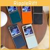 Durable Electroplated Leather Texture Phone Case For Samsung Galaxy Z Flip5 Anti-shock