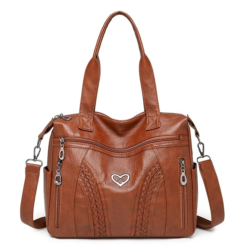 Women's Handbag Soft Leather Shoulder Bag Large Capacity Tote Bag