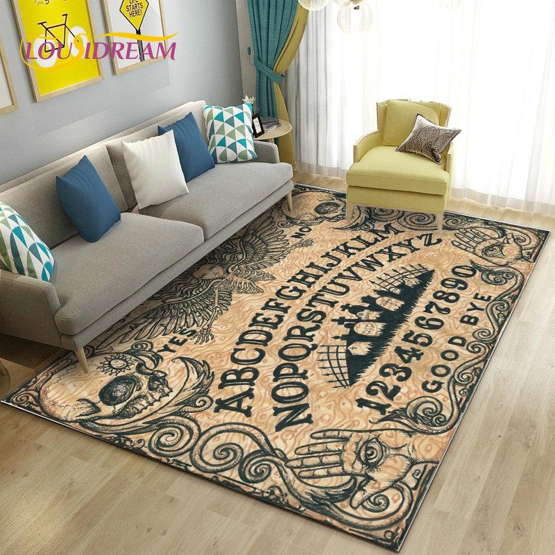Ouija Tarot Witchcraft Gothic Area Rug,Carpet Rug for Living Room Bedroom Sofa Doormat Decoration,Kids Play Non-slip Floor Mat
