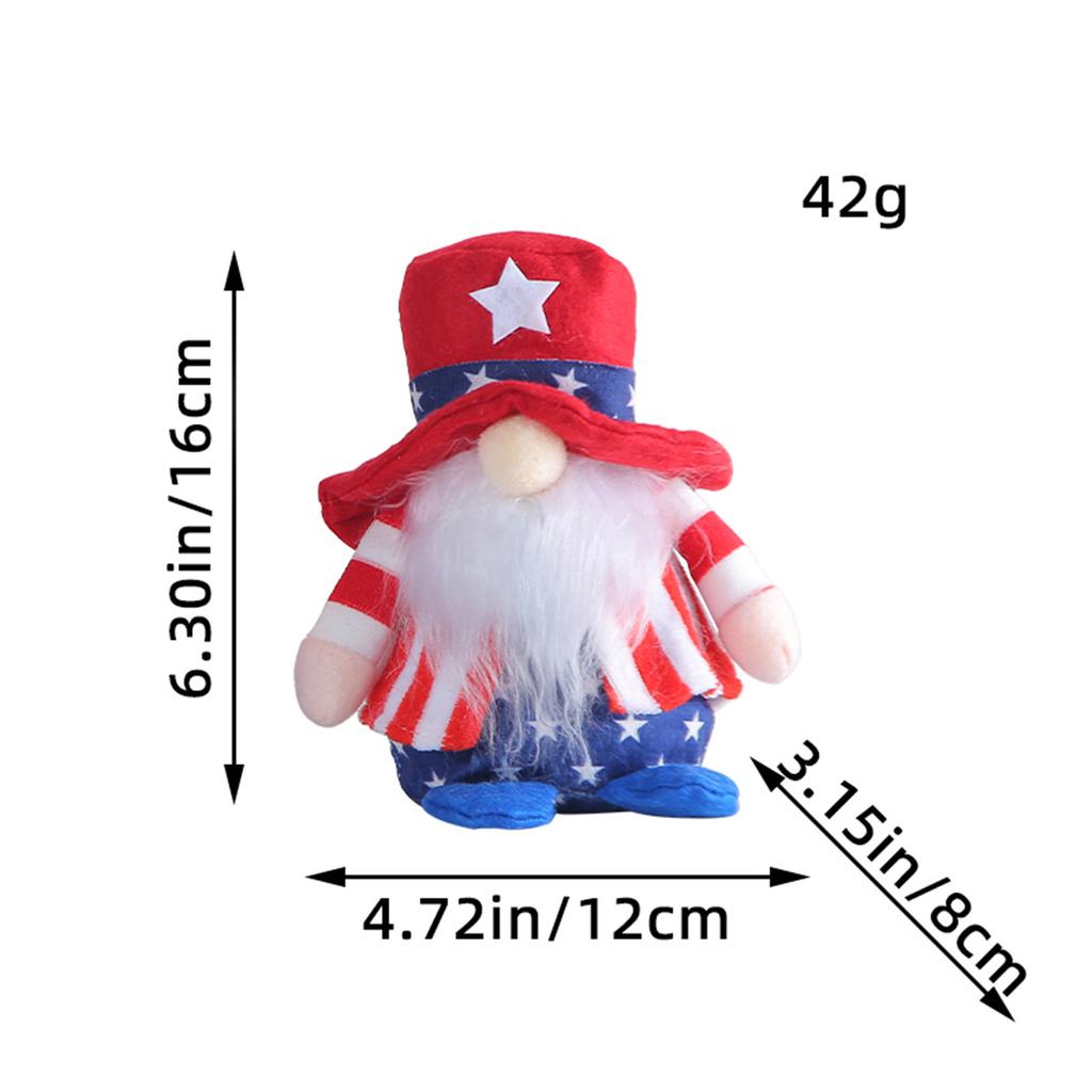 Independence Day Doll Set Collection Holiday Faceless Elderly Decorations Glow Gnome Doll Goblin Ornaments