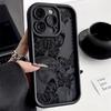 Retro Butterfly for iPhone16PorMax Mobile Phone Case Apple 14por Transparent 12 Anti-drop 11 Couple 15