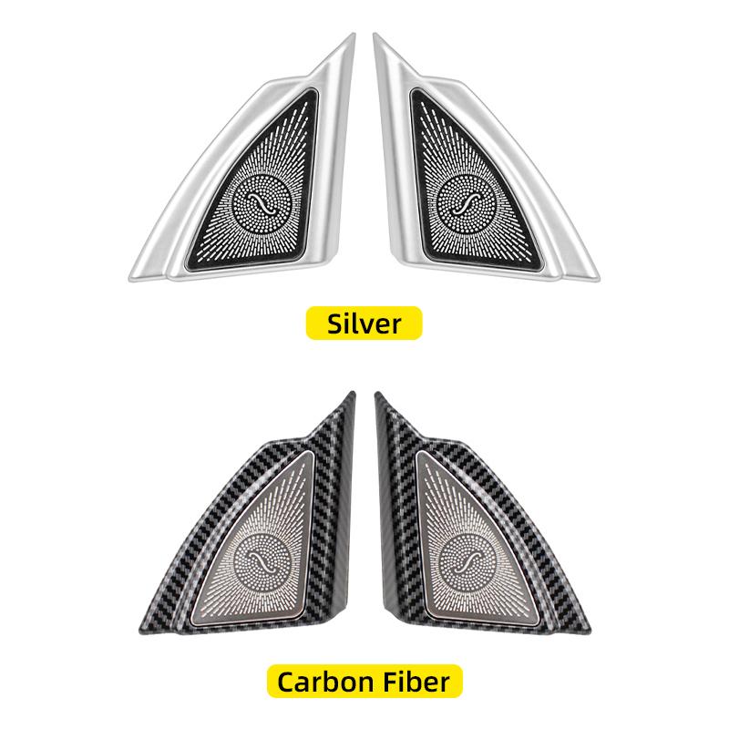 For Toyota Highlander XU70 Kluger Hybrid     2024 ABS Car A Pillar Triangle Audio Stereo Speaker Bezel Cover