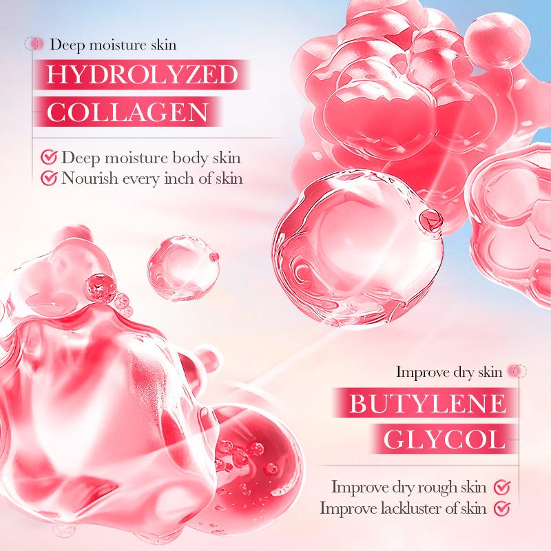 

Rose Moisturizing Whitening Body Lotion Exfoliating Cream Anti Wrinkles Nourishing Body Cream Whole Body Hand Leg Skin Care ONESIZE
