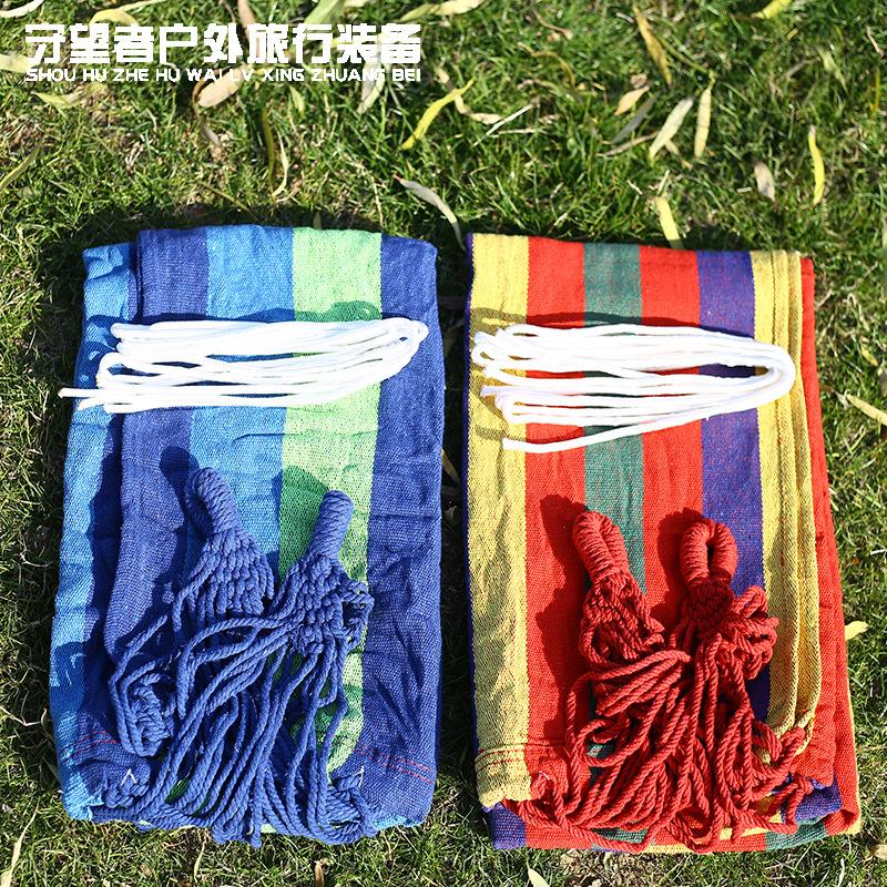 1Pc Outdoor Single Canvas Hammock Double Indoor Balcony Hanging Chair Dormitory Swing Anti-rollover Camping Children's Home