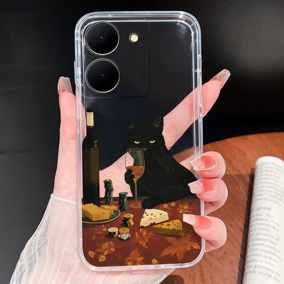 Phone Case For Vivo Y100i Y200i Y300i Y500i 5G Vintage Angel Soft Transparent Silicone High Quality Shockproof Funda