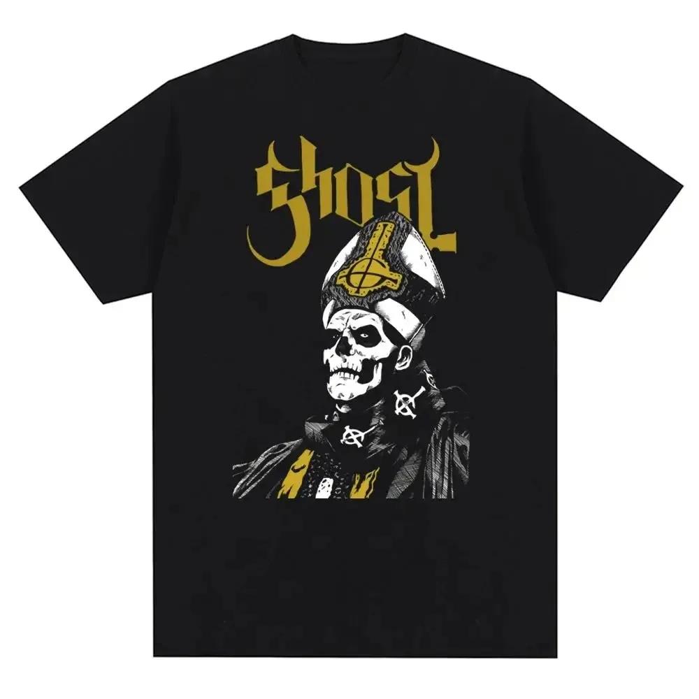 New Ghost Band Graphic Print T Shirt Men Women Fashion Casual Rock Streetwear Short Sleeve Plus Size T Shirt Unisex