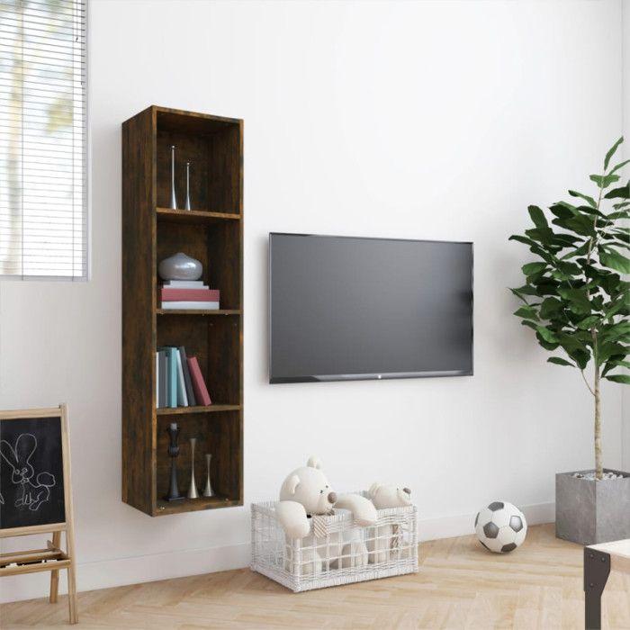 VidaXL Bibliothèque-Meuble TV Chêne fumé 143x30x36cm Bois d'ingénierie 815270