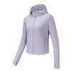 Light Shield Comfortable Simple Breathable Hooded Versatile Casual Slim Fit Sun Protection Jacket Women Jackets Light-Purple Gray 162627709-6