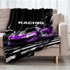 Racing Theme Printed Blanket - Perfect for Couch, Bed, Travel & Outdoor Use | Machine Washable, Cozy & Durable.