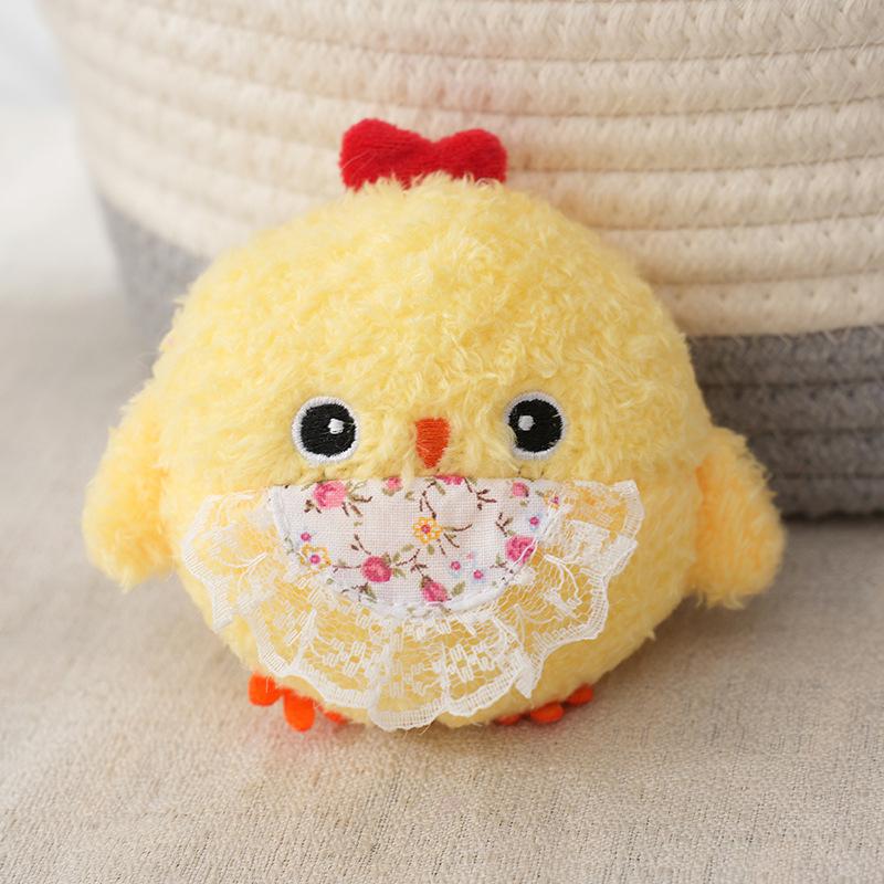 Chicken Cartoon Theme Plush Toy Backpack Pendant Cute Keyring Decoration Gift