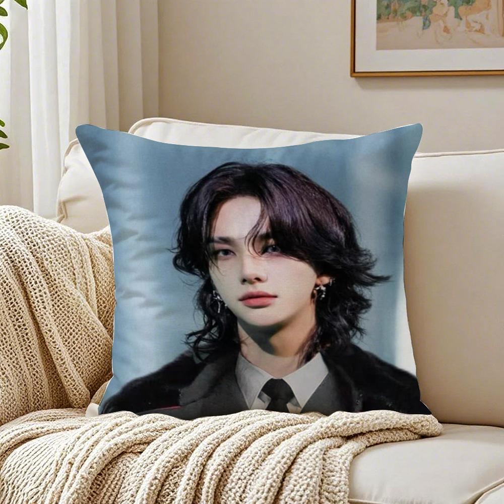 Handsome Singer HHyunjinS Cushion Cover Linen Pillowcase Soft for Sofa Bed Home Room Decor