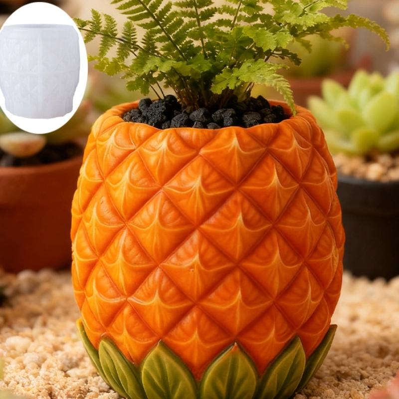 Creative Pineapple Silicone Mold for Handmade Flower Pot Jewelry Holder and Candle Stand Planter Mould