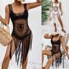2024 Bestseller Tassel Crochet Beach Dress & Floral Camisole Cover-Up