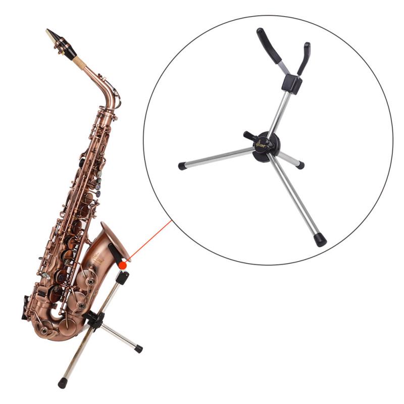 LD-126 Alto Saxophone Musical Universal Sax Portable Holder Foldable Saxophone Bracket Adjustable