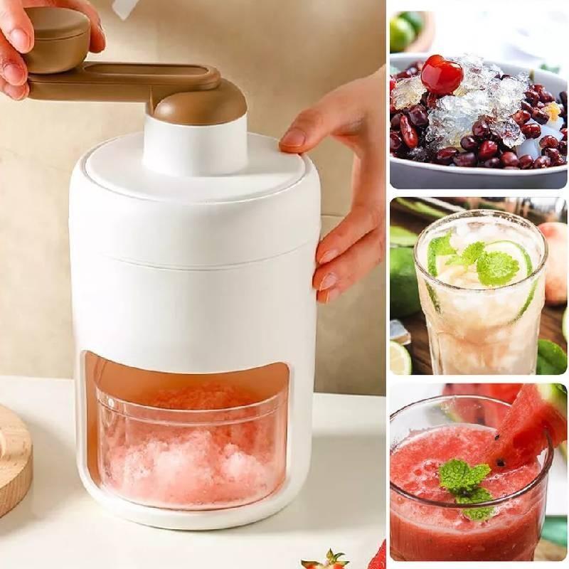 Compact Manual Ice Crusher Hand Crank Snow Cone Maker Portable Non-electric Ice Shaver For Home Use