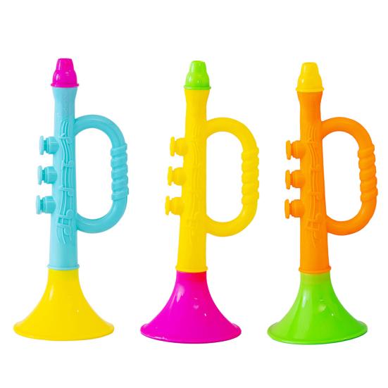 2Pcs Kids Trumpet Toys Simulated Music Enlightenment Hand-eye Coordination Cheer Preschool Learning Trumpet Toys Kindergarten Toys