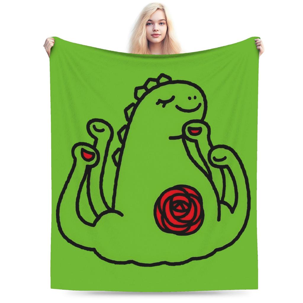 Chibi Monster Island Buddies Fleece Throw Blankets 80S Blanket For Sofa Office Super Soft Bed Rug