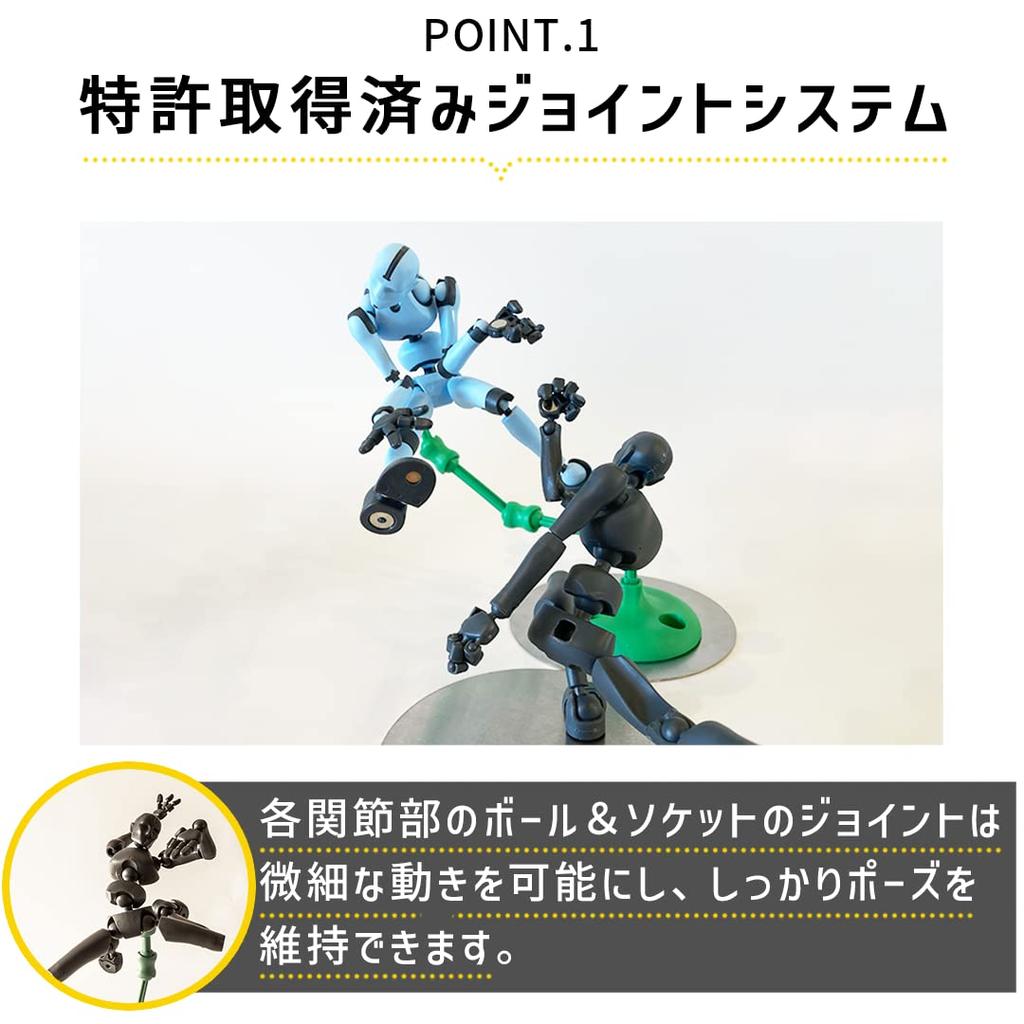 Stickybones Highly Posable Art Animation Figure Dark Storm - & 8.5"