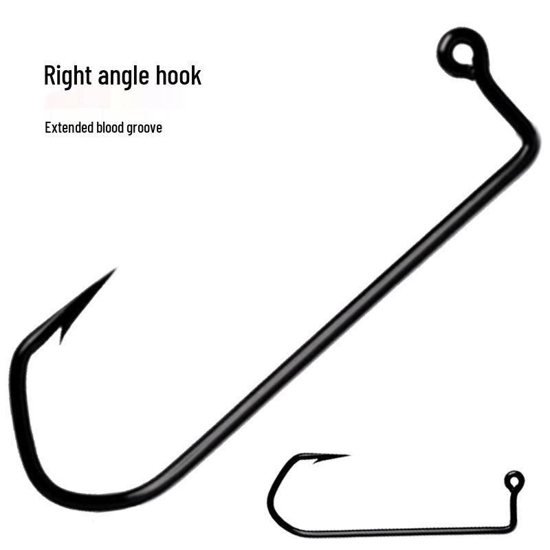 

Очень большой крючок для морской рыбалки: Треугольник под углом 90° с удлиненным изогнутым цевьем и канавкой для крови, идеально подходит для приманок 1/0
