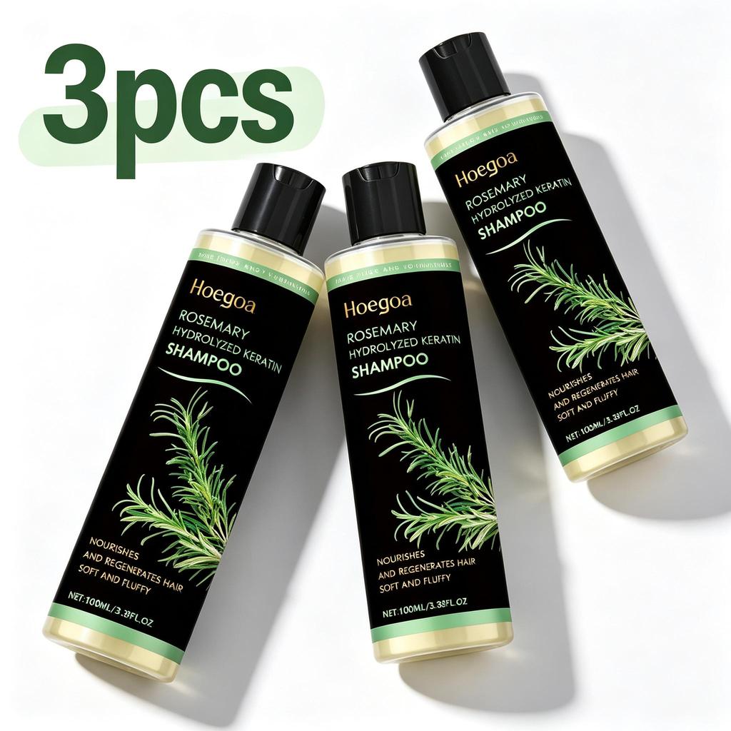Shampoo al Rosmarino Per Spessore dei Capelli - Volumizzante Rinforzante - Idrata Riduce la Rottura - Senza Solfati Per Capelli dall'Aspetto Più Folto