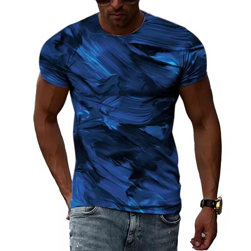 

Мужские футболки с 3D-граффити в стиле хип-хоп Харадзюку с принтом, летняя модная повседневная уличная футболка, трендовые топы с коротким рукавом, выражающие индивидуальность 6XL