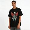 Vintage Skeleton Wing Print Trendy T-Shirt Unisex Casual Top Pure cotton T-shirt