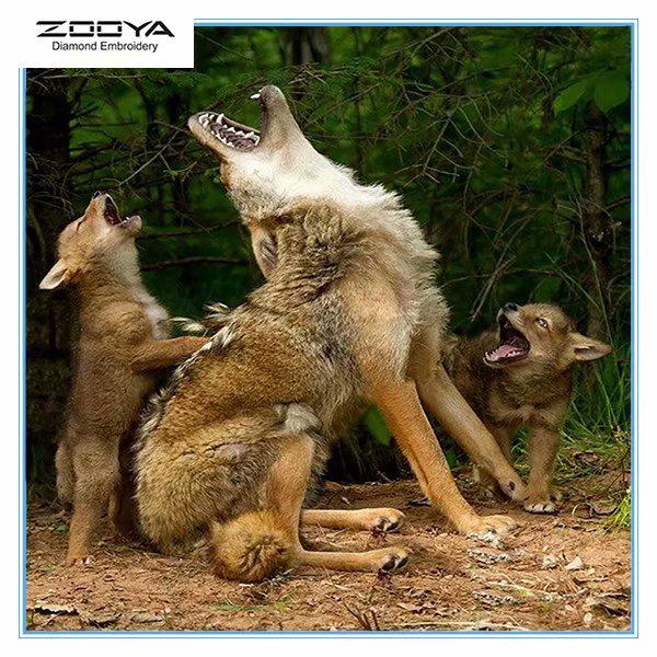 

ZOOYA DIY 5D Полный дрель Алмазная картина Волк Животное Вышивка Крестом Мозаика Домашний Декор Подарок