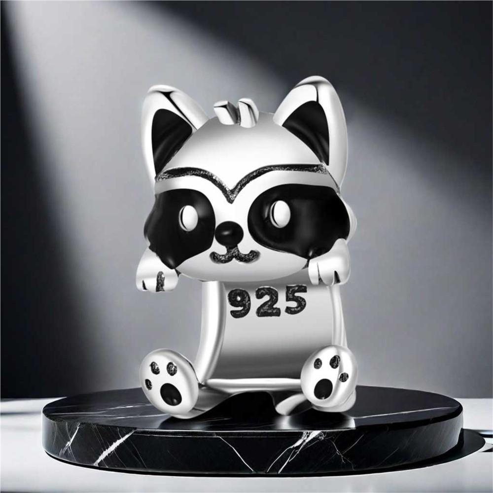 925 Silver Cute Raccoon Beads Fit Bracelets Decoration DIY Birthday Party Gift Jewelry Bracelets Accessory