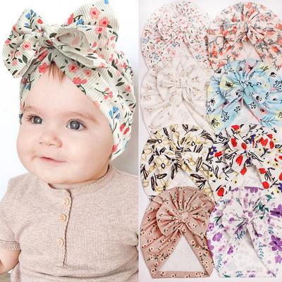 Summer Baby Bow Hat with Creative Print