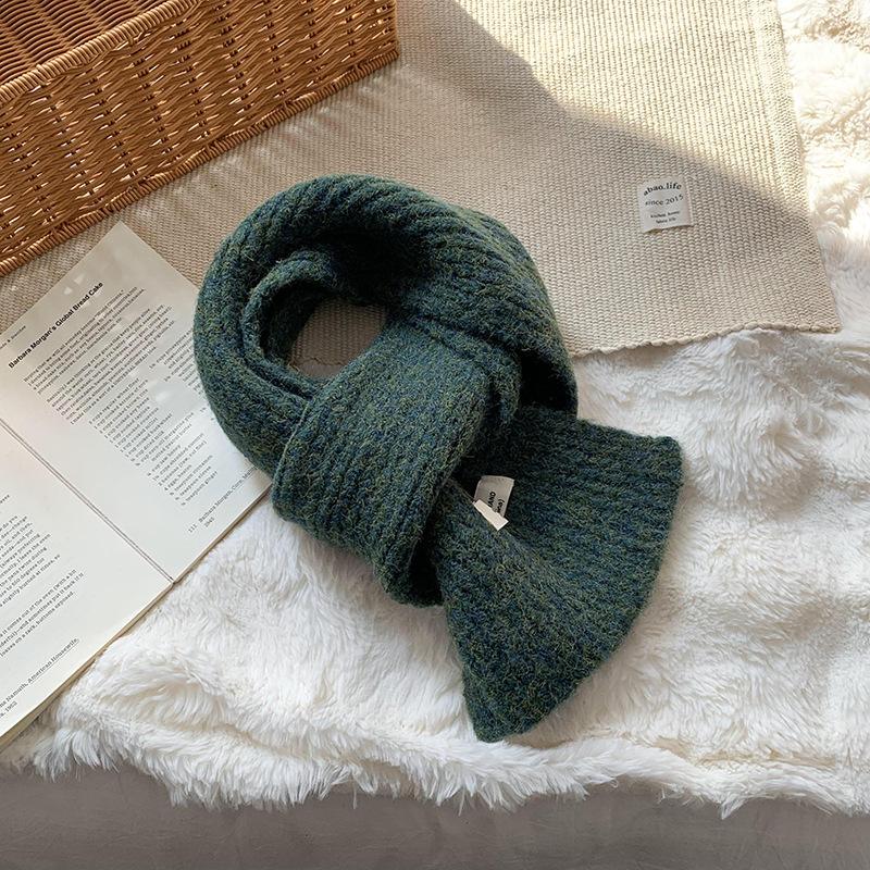 Scarf women's winter high-end sense new light luxury Angela red knitted scarf scarf