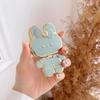 Cute Rabbit Mobile Phone Stand Foldable Mirror Bracket 360 Rotation Sticky Back Lazy Desktop Holders for Women Make Up Support