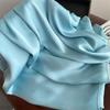 Versatile Silk-Like Scarf: Women's Spring/Summer Plain Gauze Wrap - Headscarf, Beach Towel, or Korean Satin Style