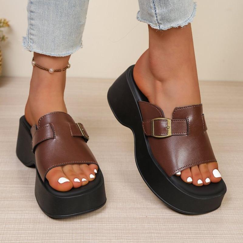 Summer New Style Slippers Women Casual Sports Slippers Women's Fashion Outwear Thick Sole Cake Shoes Versatile Slippers Women