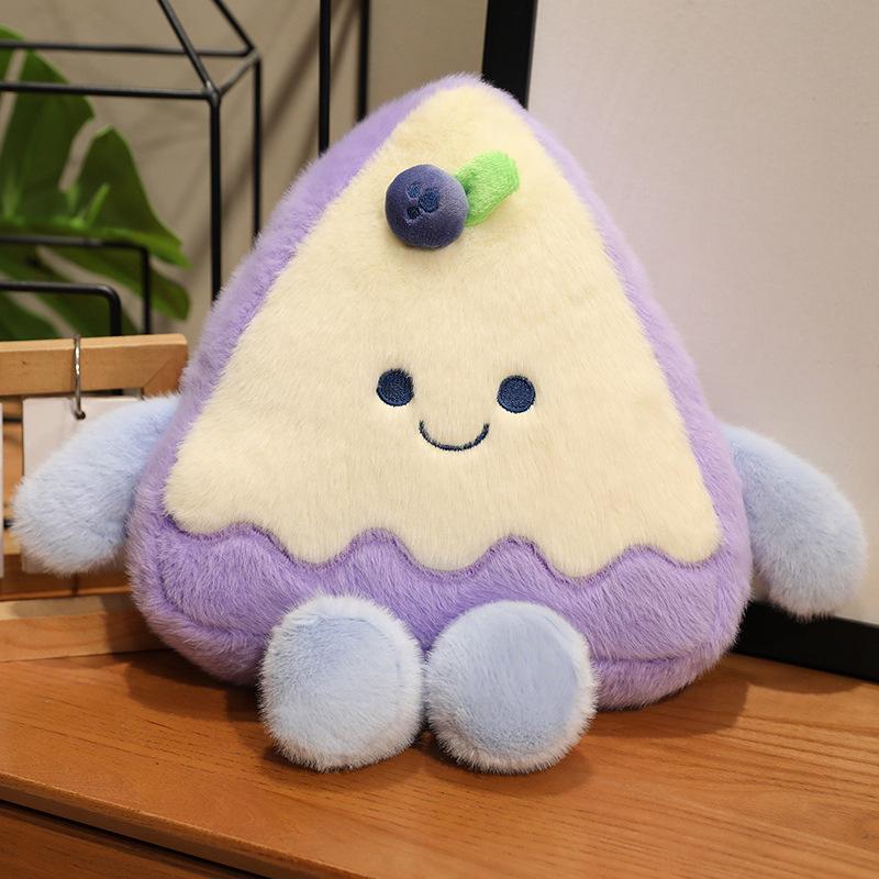 Plush Dessert Doll: Strawberry, Grape & Mango Cake Toy - Perfect Birthday Gift