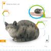 Sculpture Sleeping Cat Figurine Cartoon Animal Ornaments Creative Simulation Cat Statue  Home