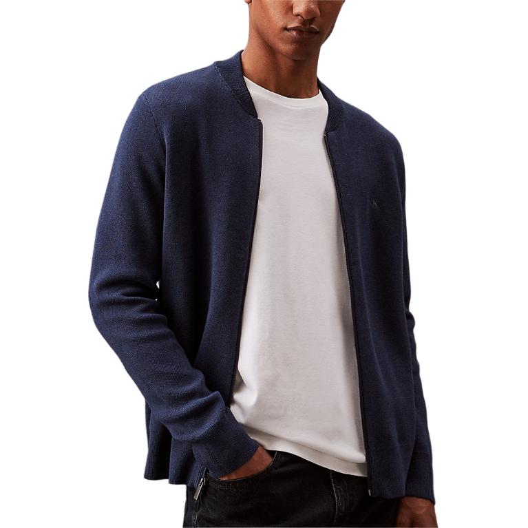 

Calvin Klein Однотонная куртка-бомбер на молнии с длинным рукавом Мужские куртки Синяя 40BP302-501 XL