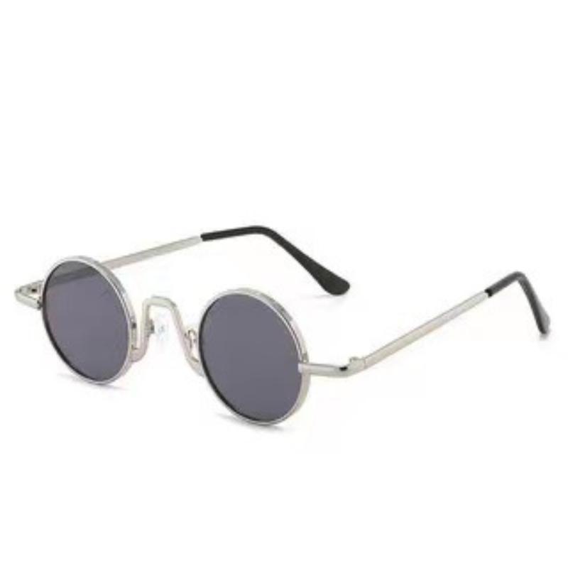 

Non-polarized Round Frame Sunglasses Round Glasses Trendy Metal Hippie Sun GlassesCircle Shades Eyewear