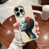 Watercolor Girl Skin Friendly Feel Phone Case For Iphone16 16pro 15 14promax 13pro 12 11pro 7 8plus XR XS Soft Shell