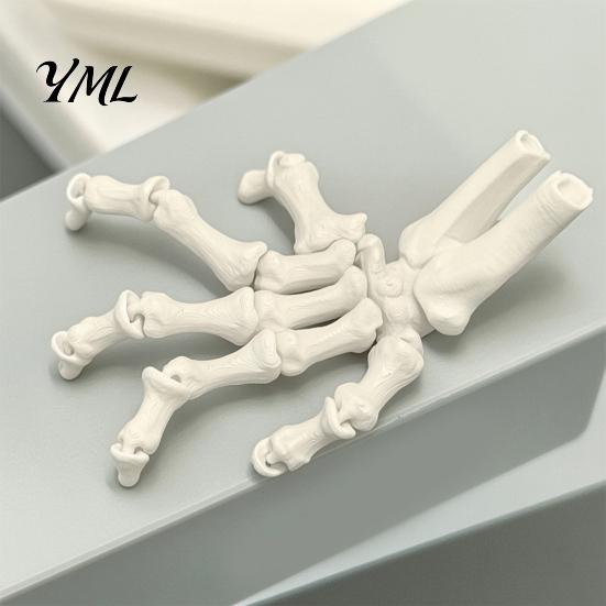 Decoraciones de Esqueleto de Plástico Duradero Manos de Halloween, Modelo de Huesos de Mano Impreso en 3D, Atrezzo Realista para Fiesta Garra de Hueso Espeluznante para Decoración del Hogar