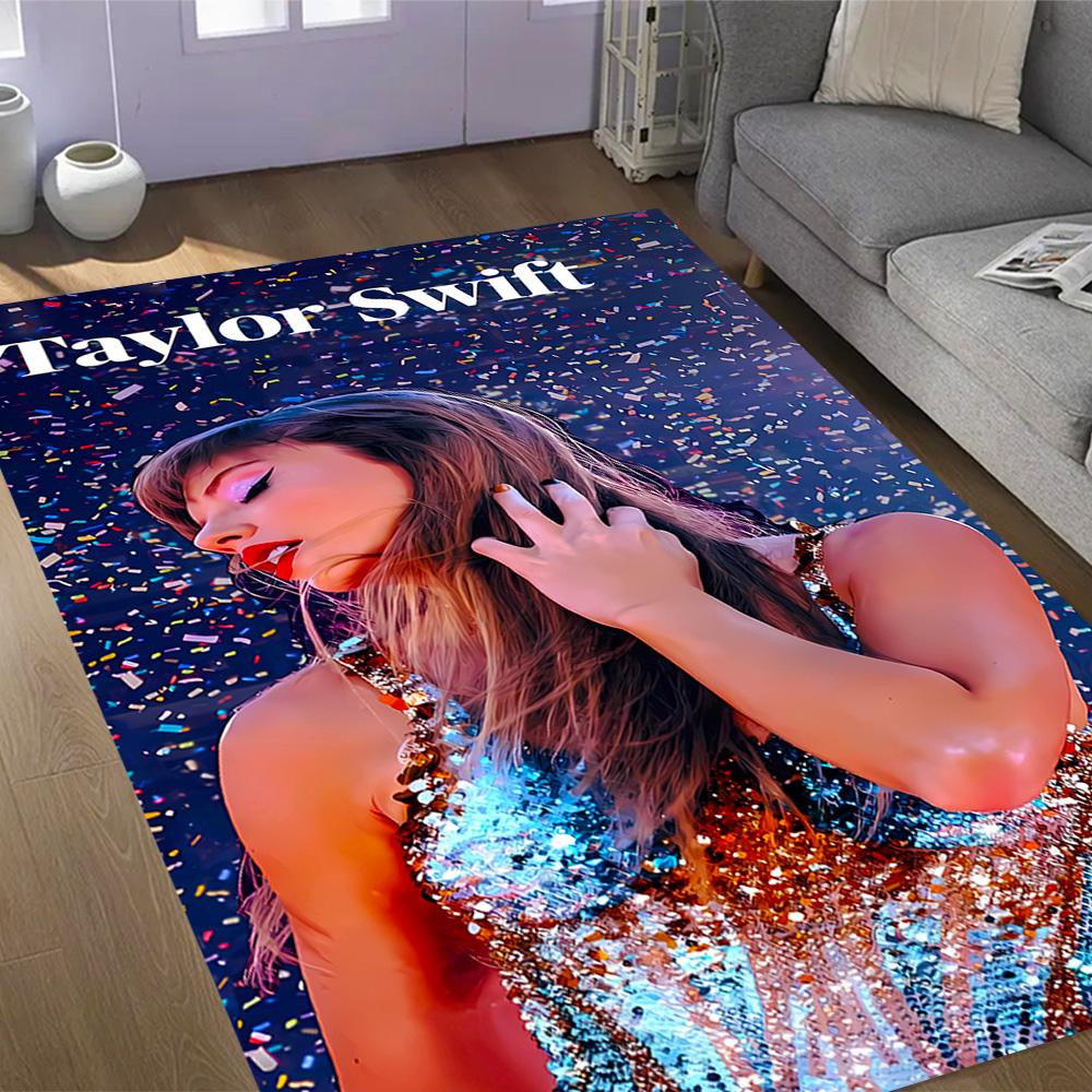 Taylor Swift's Glittery Performance Floor Mat Perfect for Decorate room Bedrooms Dining Room Playrooms Antislip Carpet Decorate Offices