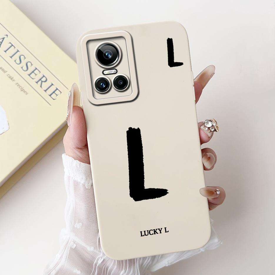 For Realme GT Neo 3 150W Case RMX3563 Cute Lucky Letters Cover Soft TPU Phone Case For Realme GT Neo3 80W GTNeo3 Back Cover Bags