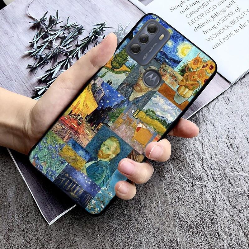 Van Gogh Starry Night Phone Case For Motorola Edge 50 40 Pro 50 40 30 Ultra Neo Fusion Moto G84 G54 G24 G53 G72 G60