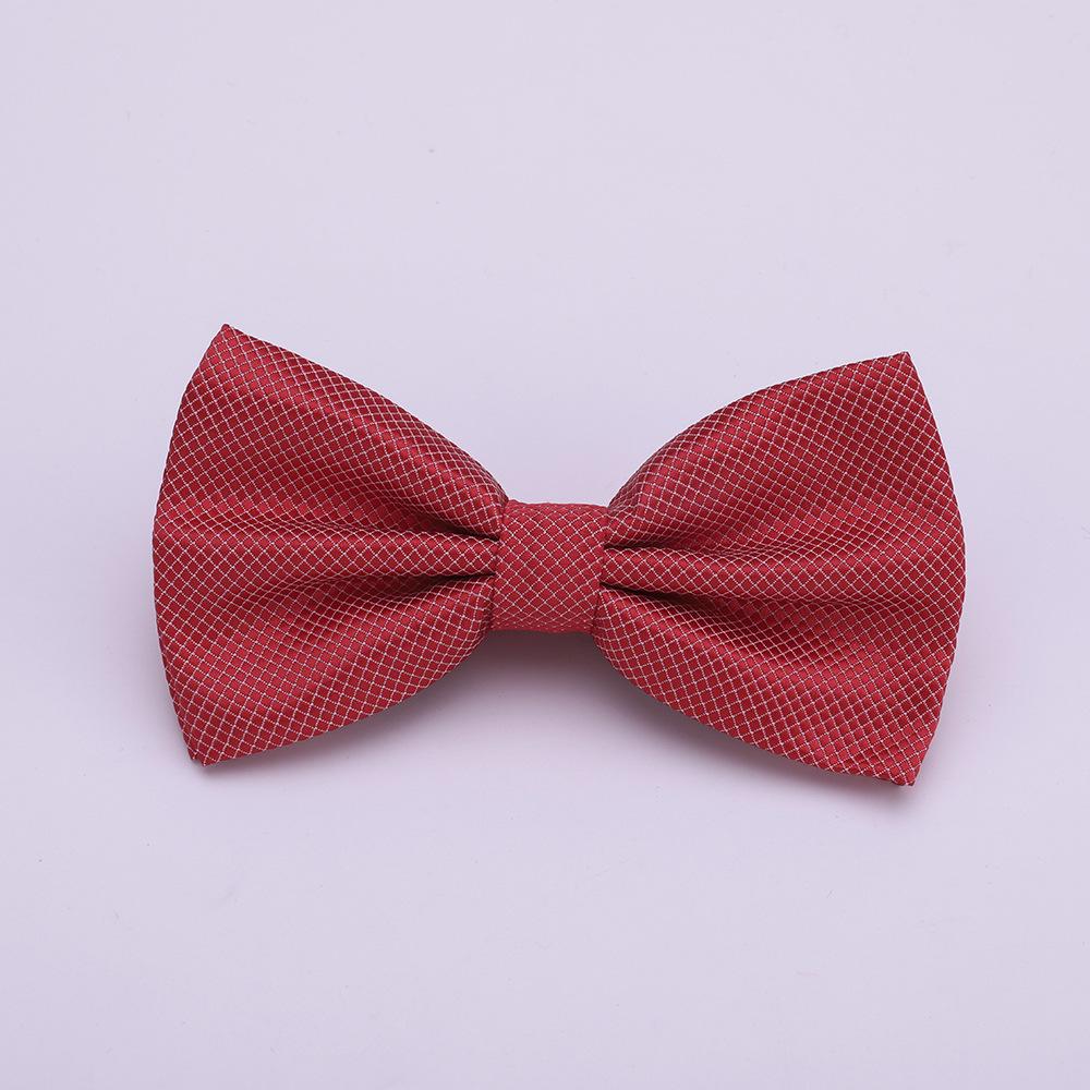 Men s British-Style Checkered Faux Silk Bow Tie