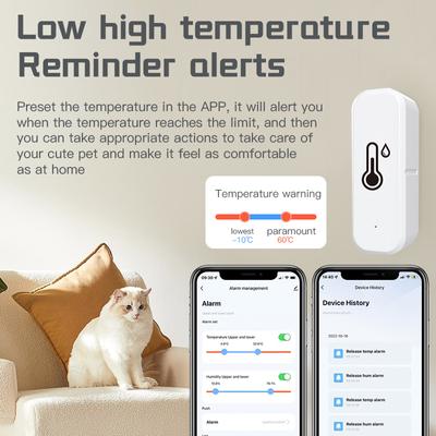 Tuya Zigbee Temperature and Humidity Sensor Indoor Humidity Sensor Battery Powered APP Monitoring For Alexa Google Home Voice