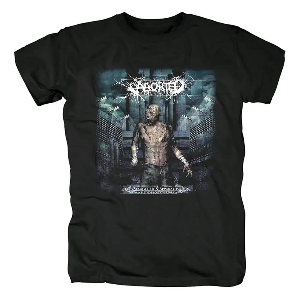 Men Women Short Sleeve High Quality Aborted Grindcore T Shirt  Vintage Metal Punk Rock Band Cotton T-shirt Y2k Tops Streetwear